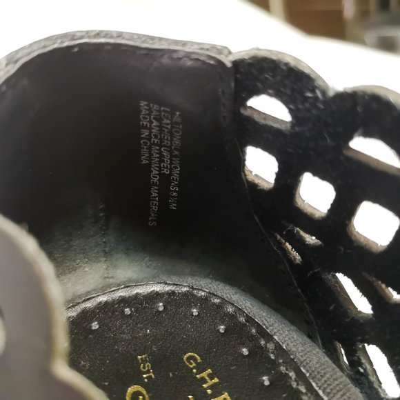 GH Bass Leather Laser Cut Flats Size 8.5 - Picture 5 of 15